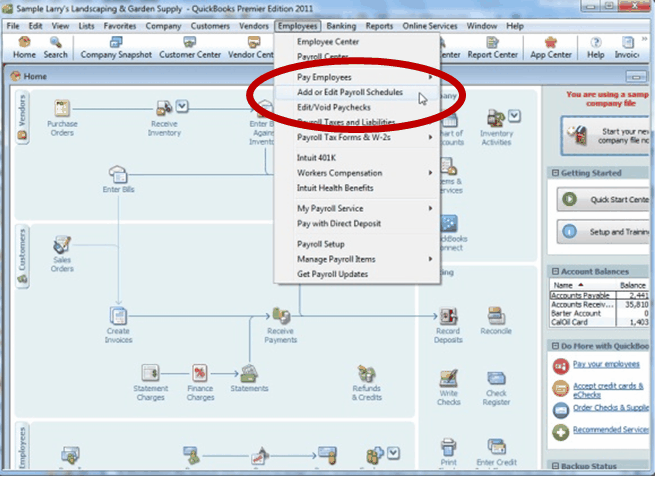 quickbooks desktop payroll direct deposit schedule